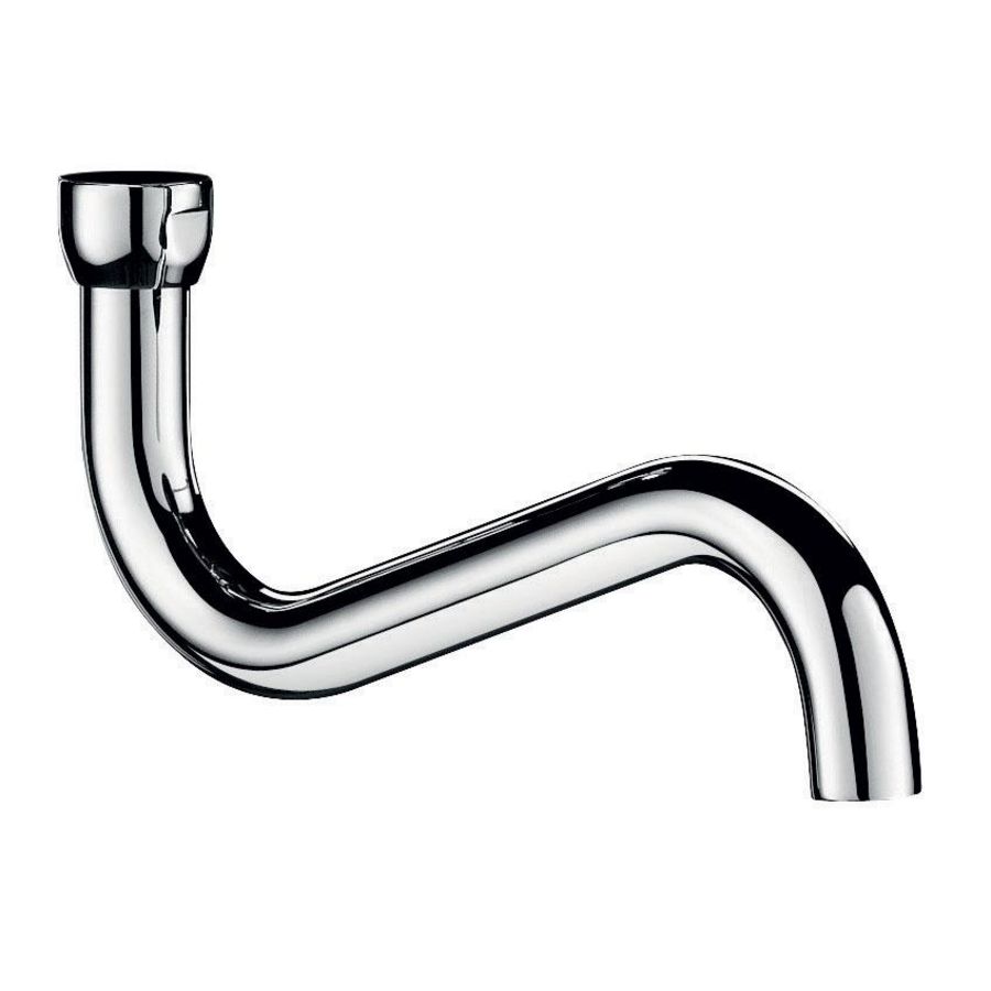 Onderuitloop getrokken Ø22 L.200 moer 3/4"mess. straalbr