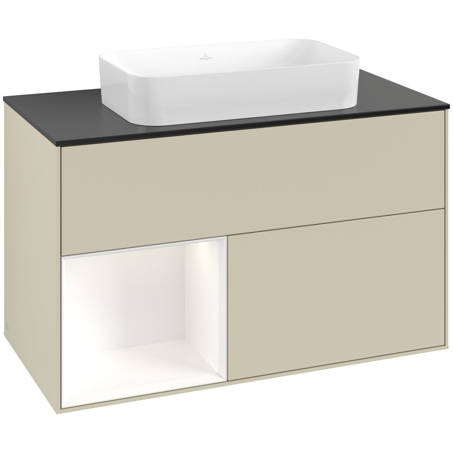 Wastafelonderkast Finion 1000x603x501mm S.Grey Matt Lacquer F652MTHJ