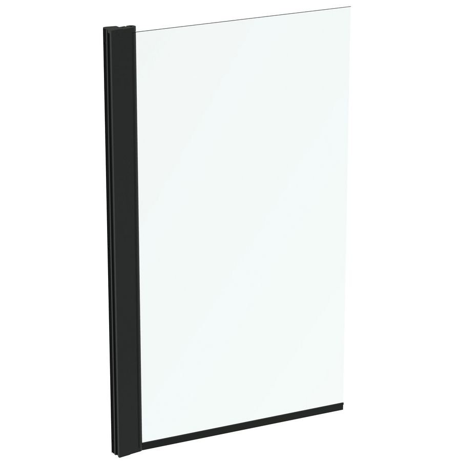 connect 2 badscherm 80cm rechte hoek silk black T9923V3