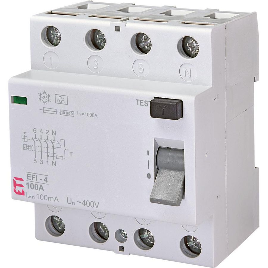 Aardlekschakelaar EFI-4 100A 100mA 4-polig 2062152