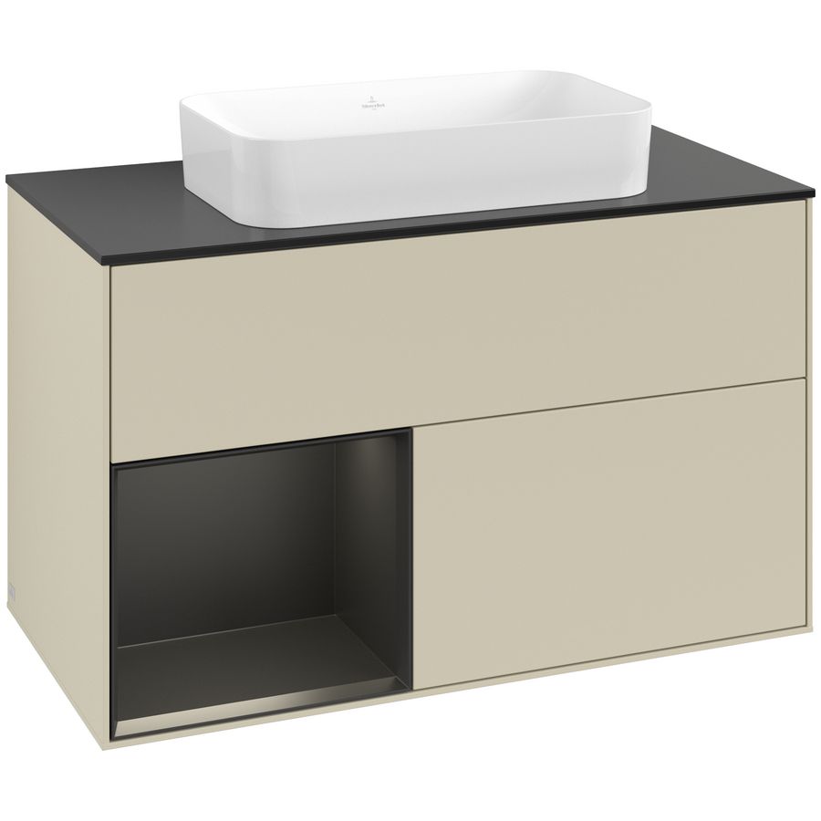 Wastafelonderkast Finion 1000x603x501mm S.Grey Matt Lacquer F652PDHJ