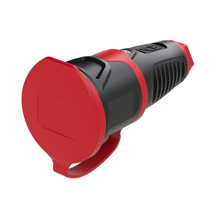 Koppelcontactstop randaarde er afdekkap Taurus2 zwa/roo rubber VVE=20