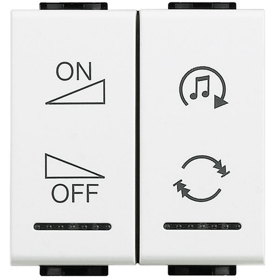 Wipschakelaar wit ON/OFF 1 module Livinglight VVE=10