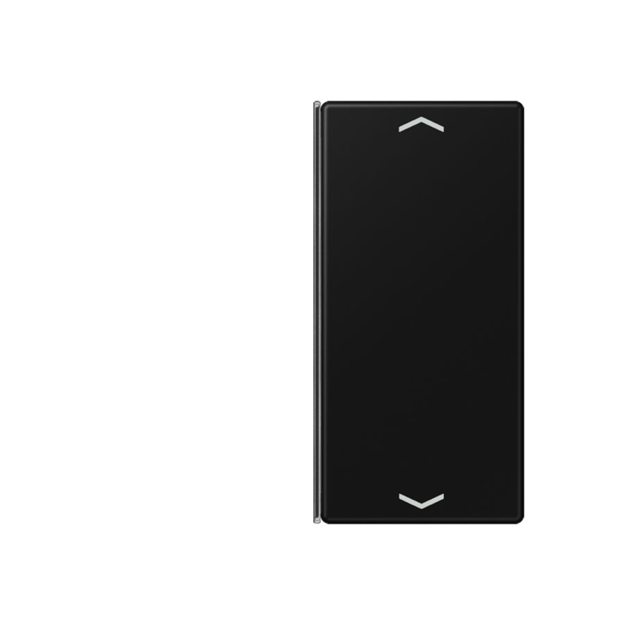 Tastafdekking A/AS 2-voudig pijl compleet mat zwart KNX