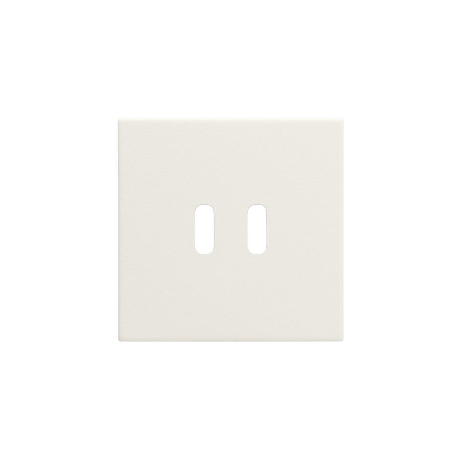 Afwerkingsset voor dubbele smart USB-C-lader cotton white textured