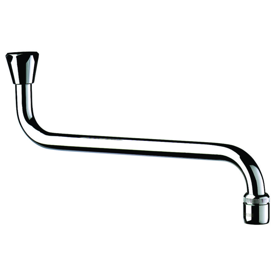 Uitloop horizontaal F3/4" L.300 H.130 regelb. straalbreker