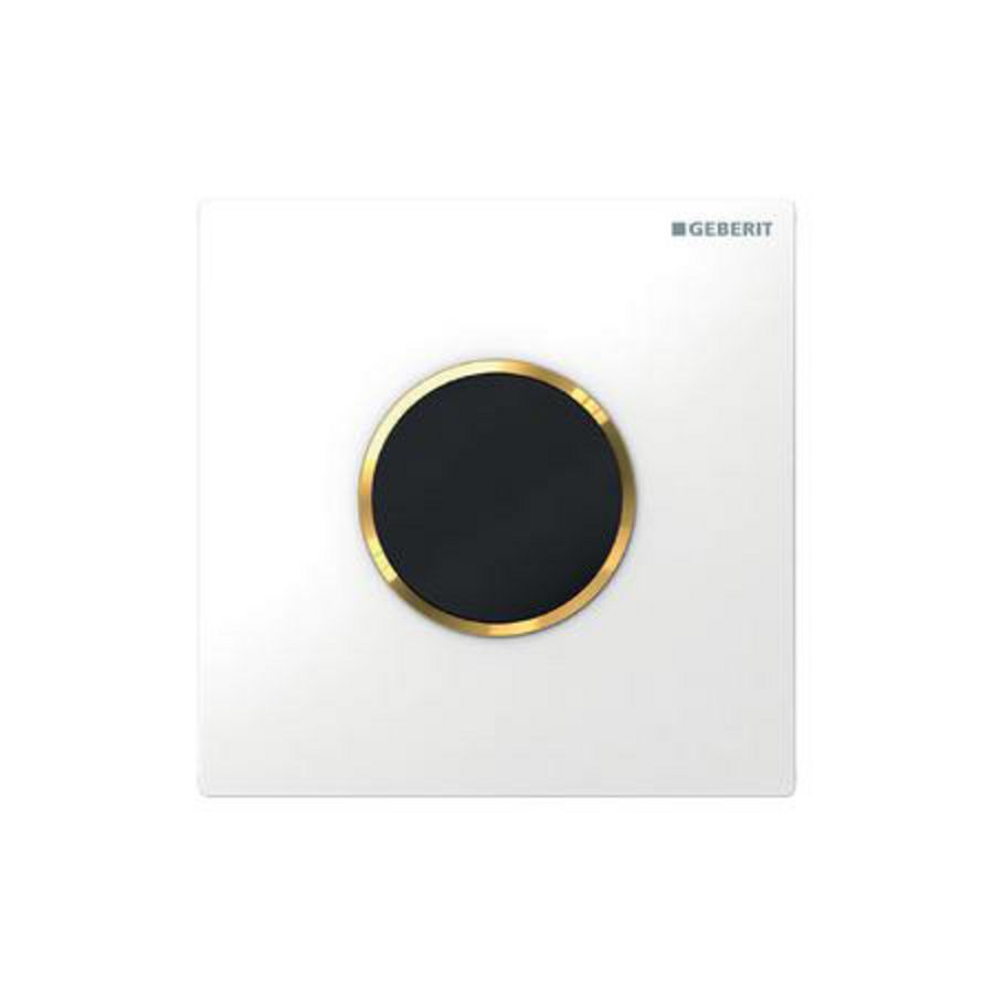 Urinoirsturing Type10 ROUND infrarood batterijvoeding voeding plaat: wit designring: verguld