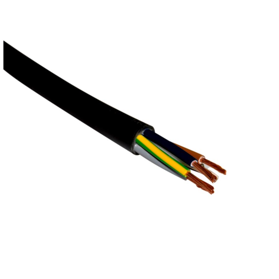 Ring a 100m. mantelleidg 4x1,0mm² zwart Eca buitendiam 7,8mm
