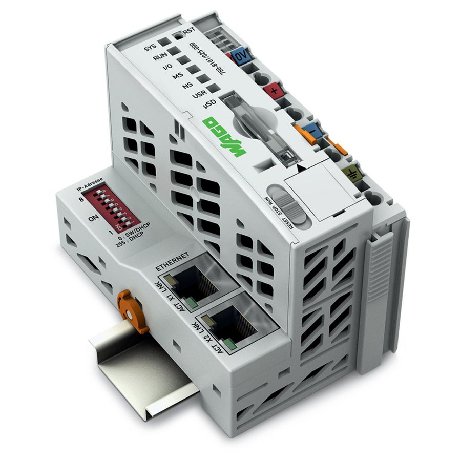 Controller PFC100 2xEthernet Vergr. temperatuur lichtgrijs