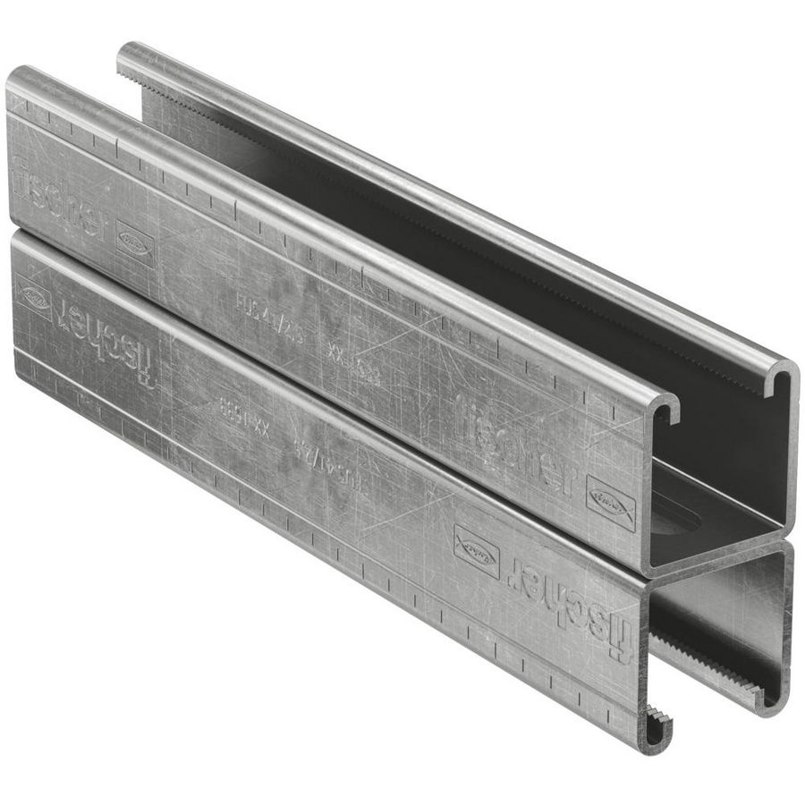 Lengte a 6m. montagerail FUS 41D/2.5 rvs A4