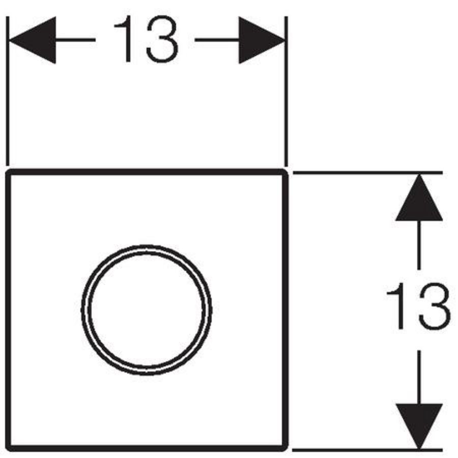 Urinoirsturing 230V type 10 ROUND zwart/chroom