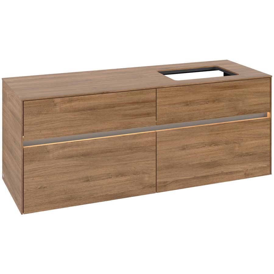 Wastafelonderkast Collaro 1400x548x500mm Oak.Kans C118B0RH