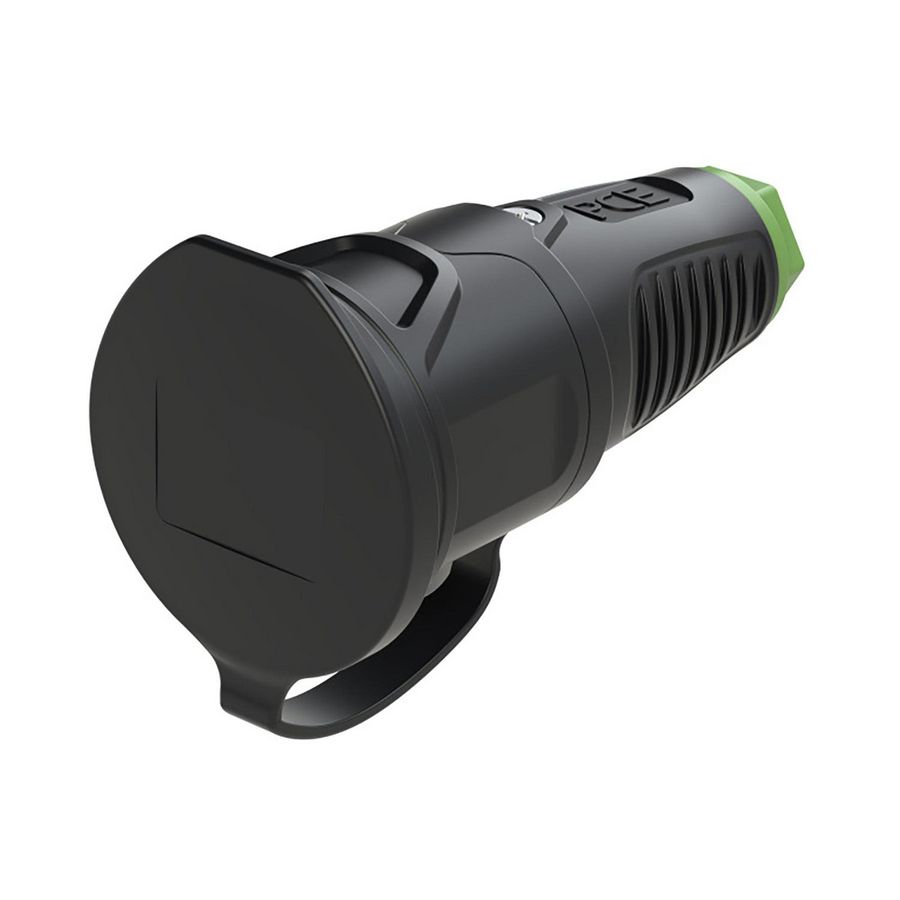 Koppelcontactstop randaarde er afdekkap Taurus2 zwa/gro rubber VVE=20