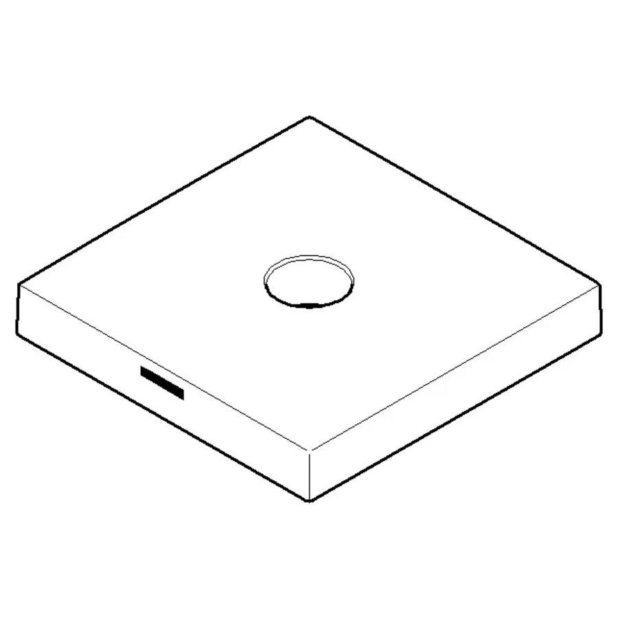 Rozet Hot 60x60x8,5mm Champagne (22kt Goud)