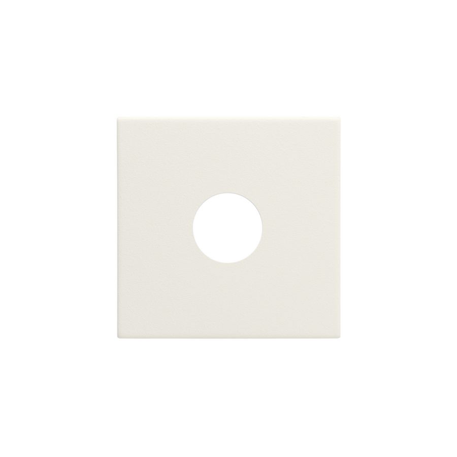 Afwerkingsset voor enkelvoudige coaxaansluiting voor tvcotton white textured