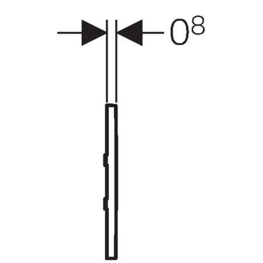Urinoirsturing 230V type 20 SQUARE (voorheen type 30) geborsteld chroom