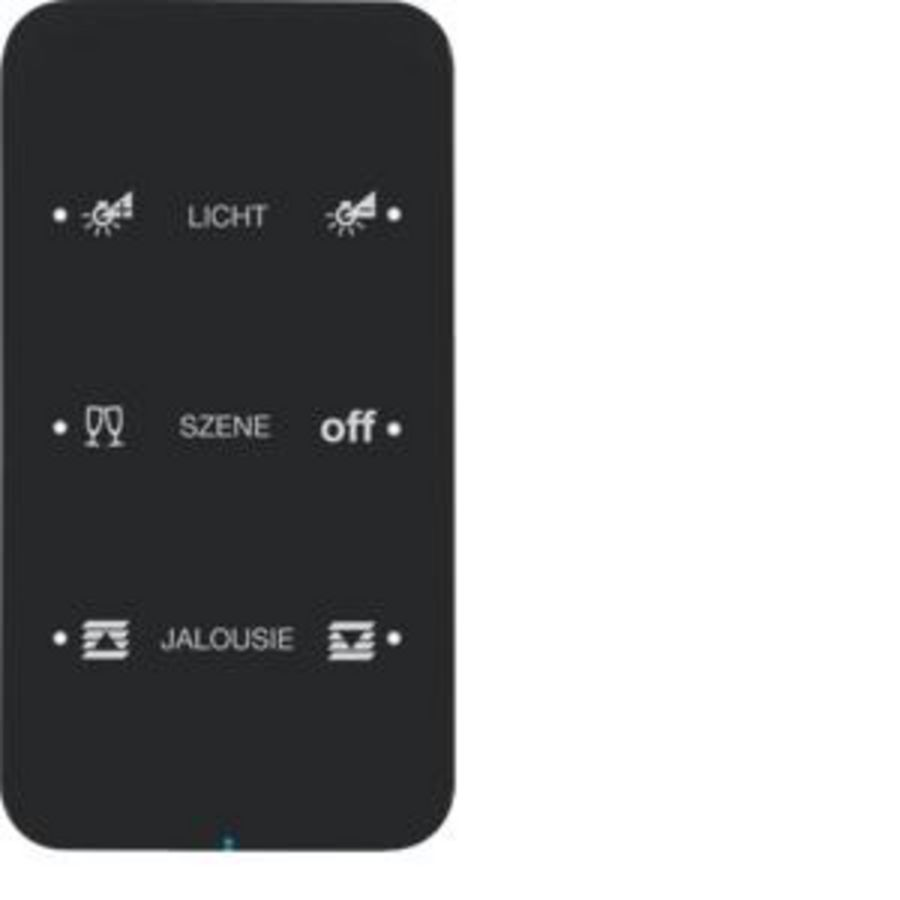 Tastsensor KNX-touch geconfig. 3-v berker R.1 glas zwart