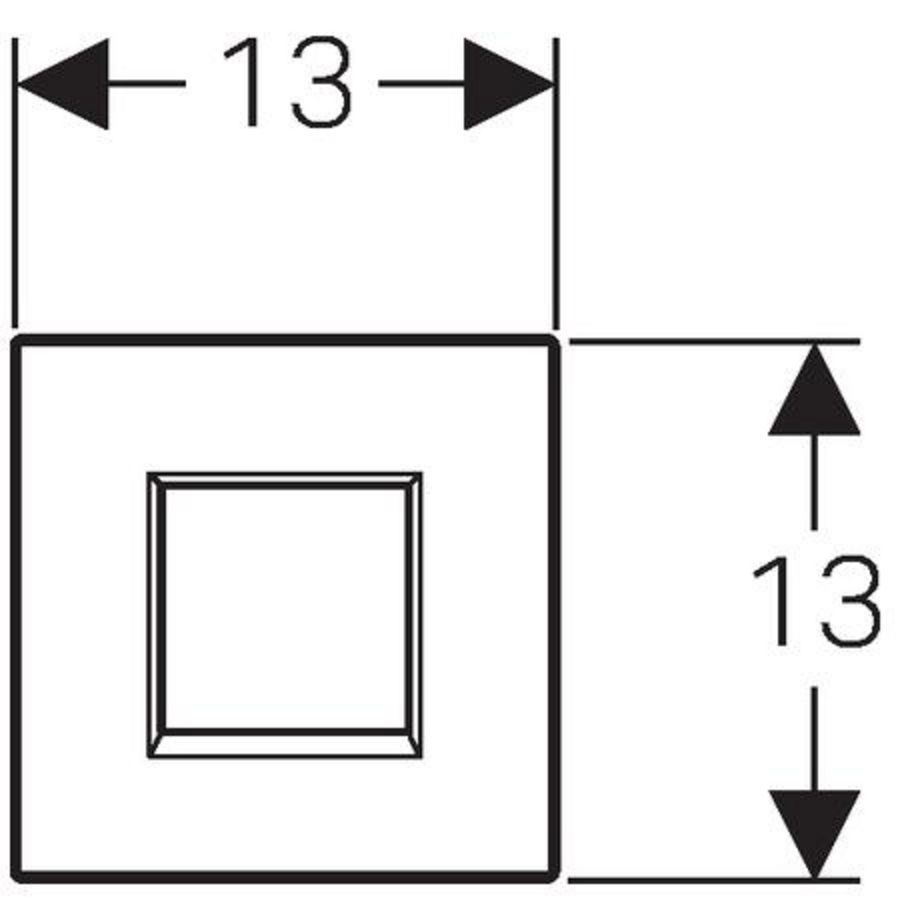 Urinoirsturing batterijvoeding type 20 SQUARE (voorheen type 30) zwart