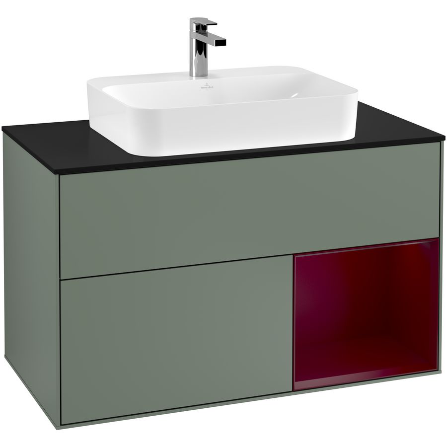 Wastafelonderkast Finion 1000x603x501mm Olive Matt Lacquer G372HBGM