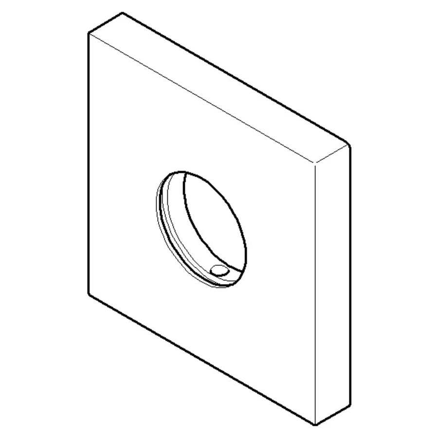 Rozet 55x55x8,5x24mm Champagne (22kt Goud)