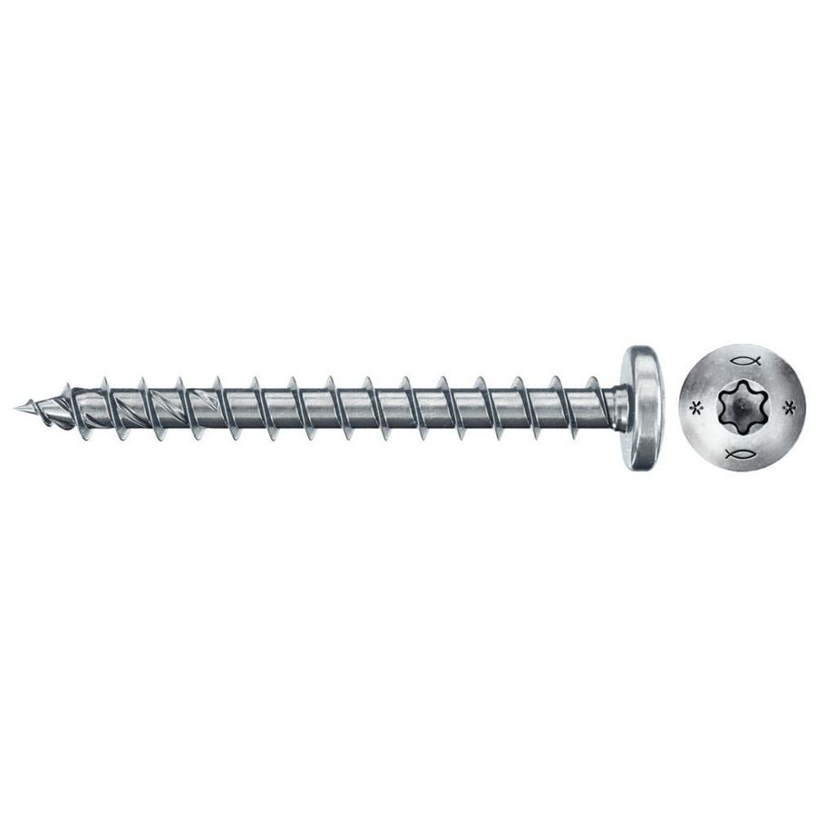 Spaanplaatschroef PowerFast 4x30mm TX bolkop VD verzinkt VVE=200