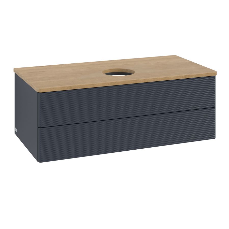 Wastafelonderkast Antao 1000x360x500mm Mid.Blue Matt Lacquer L20111HG
