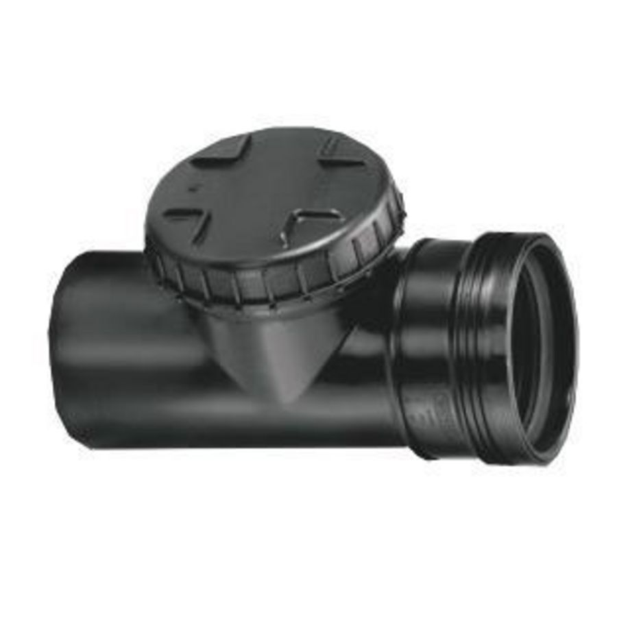 Wafix PP manchet ontstoppingsstuk+schroefdeksel 75mm zwart mof/spie