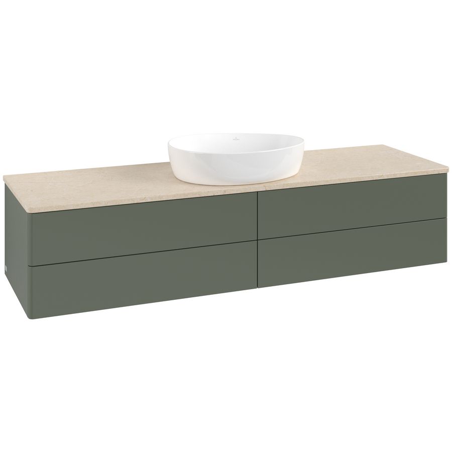 Wastafelonderkast Antao 1600x360x500mm L.Green Matt Lacquer K25013HL