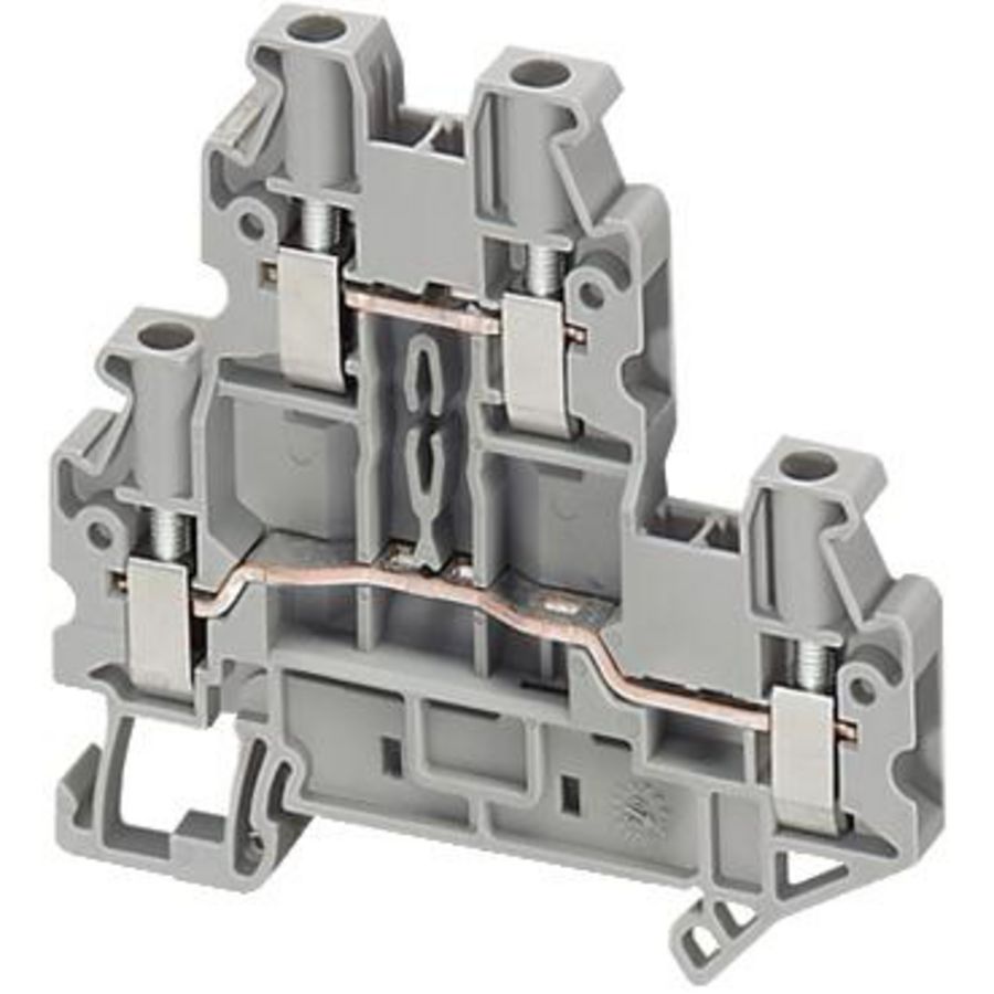 Doorvoer klemmenblok 4mm² 30A Dubbel niveau Schroef VVE=50