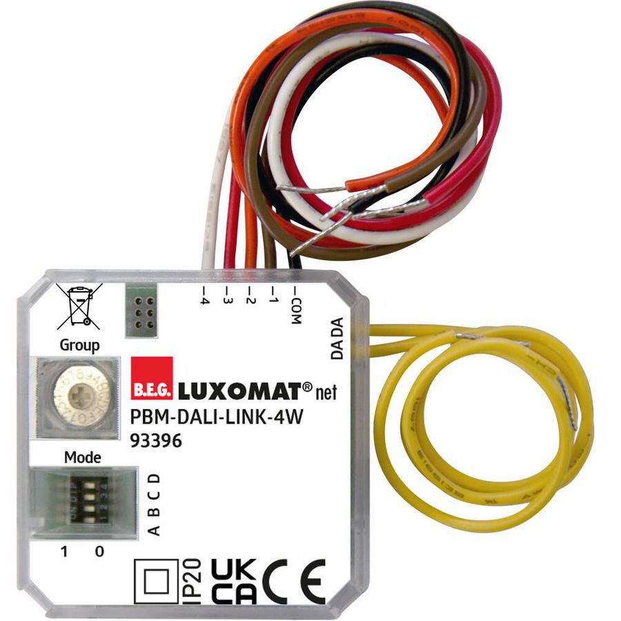 Drukknopinterface VZ wit IP20 DALI-LINK 4Kanaal