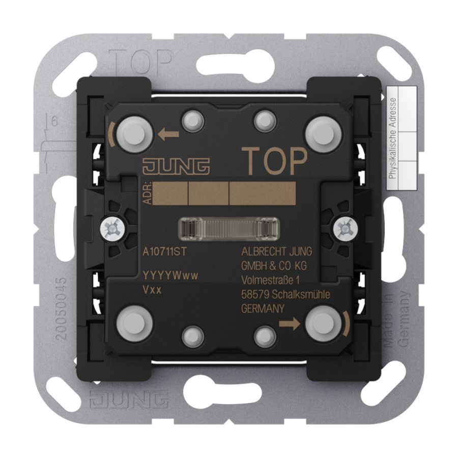 Tastermodule F10 standaard 1-voudig A/AS KNX