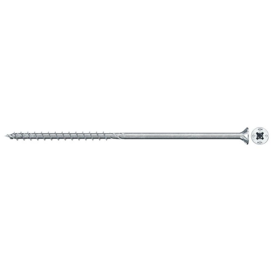 Spaanplaatschroef PowerFast 6x140mm PZ verzonken kop verzinkt VVE=25