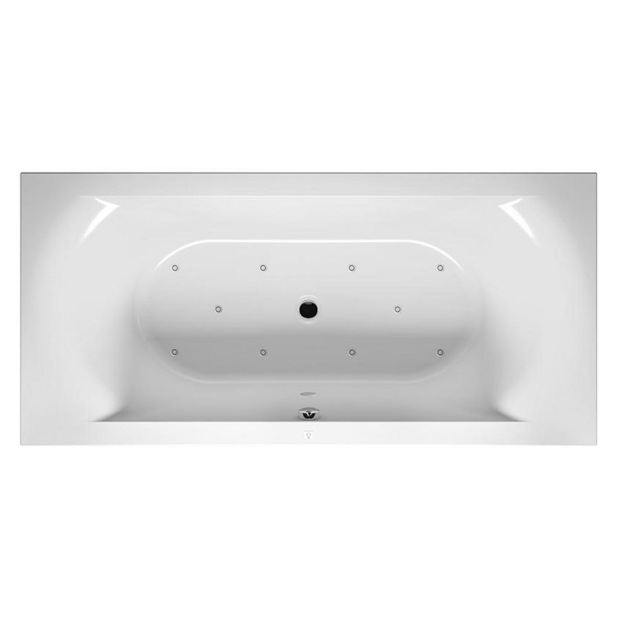 Whirlpool Linares Rihopool 200x90cm systeem AIR links hoogglans wit