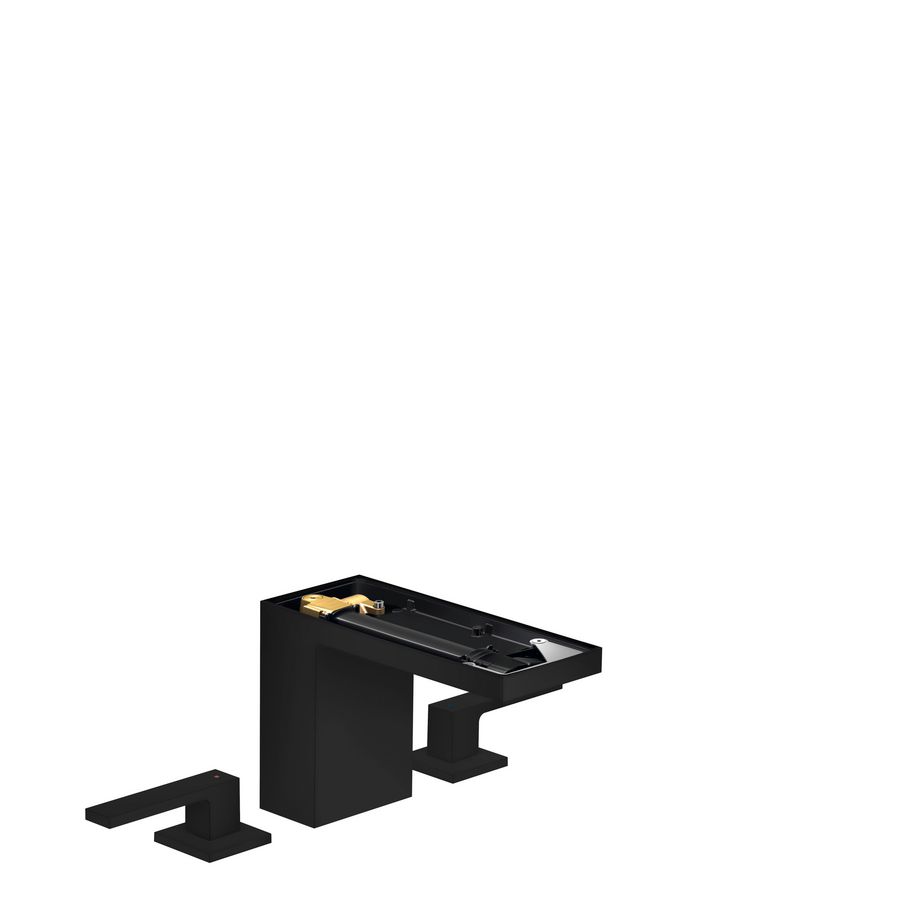 AXOR MyEdition 3-gats wastafelmengkraan 110 met Push-Open zonder plaat mat zwart