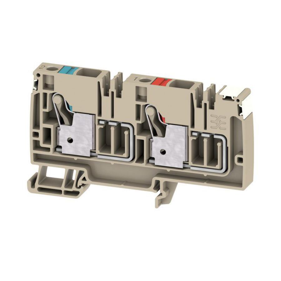 Doorvoer klem p.PUSH IN d.beige 10mm² 57A 500 VVE=20