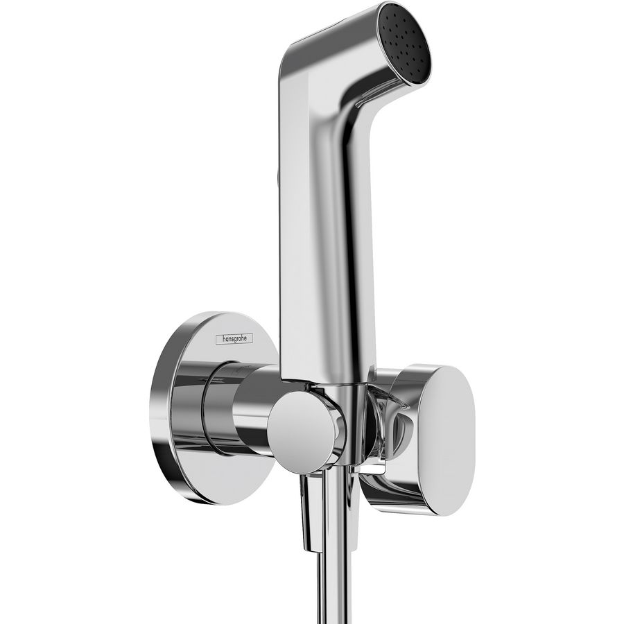 Bidet handdouche 1 straalsoort gemengd water+douchehouder+slang 125cm chroom 29232000