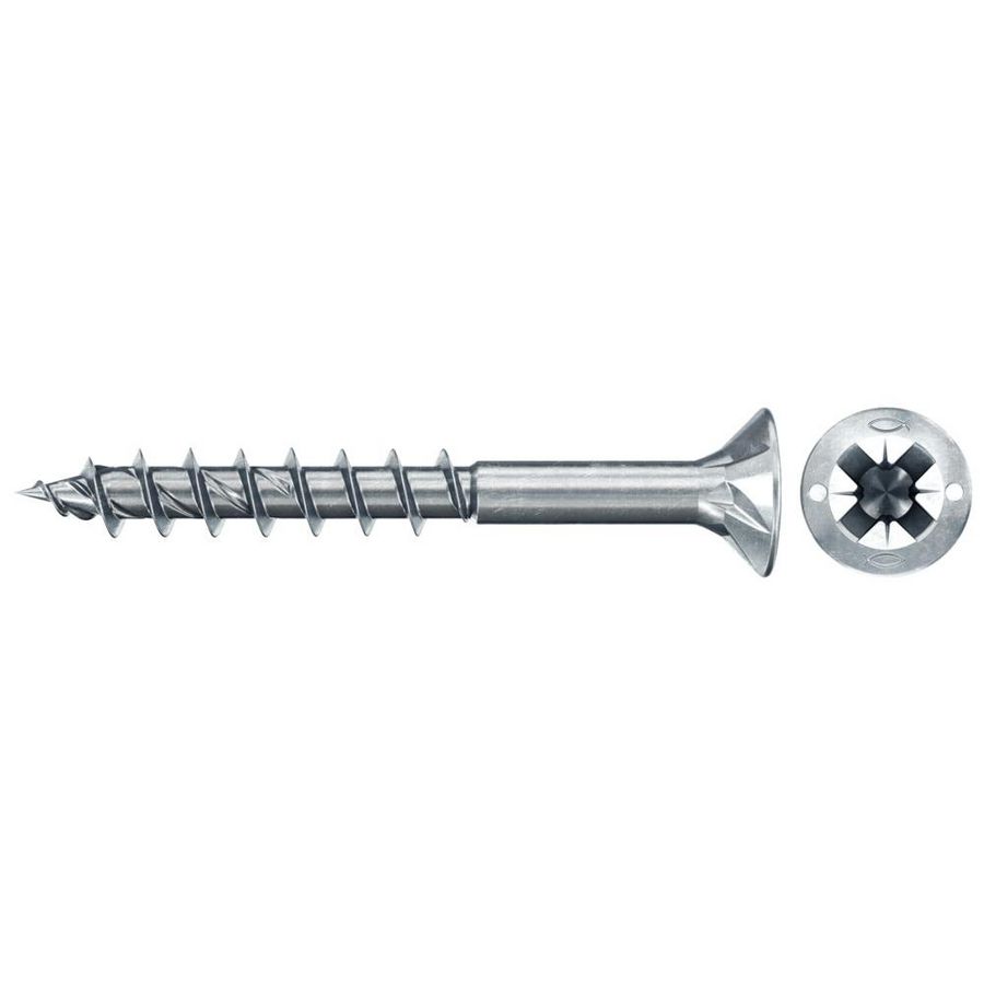 Spaanplaatschroef PowerFast 3,5x30mm PZ verzonken kop verzinkt VVE=200