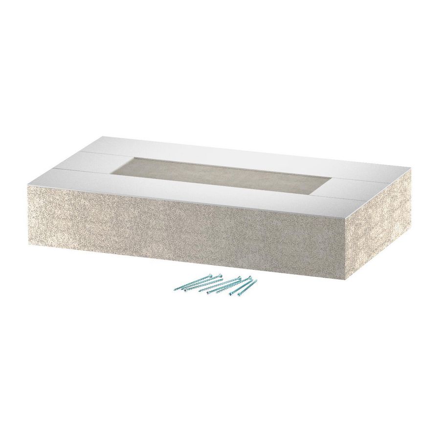 Eindstuk voor BSKD12-K1021 105x210 glasvezel grijs