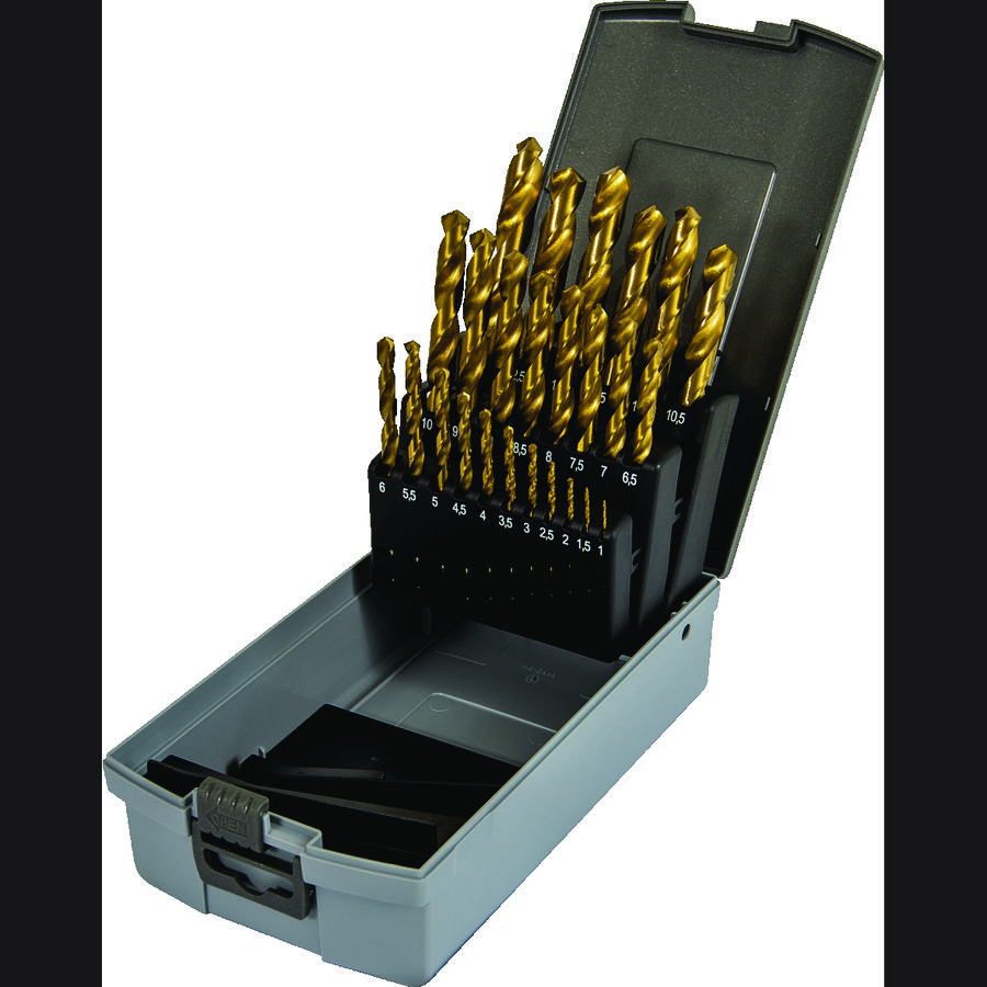 Gereedschapset HSS geslepen 1-13mmTIN