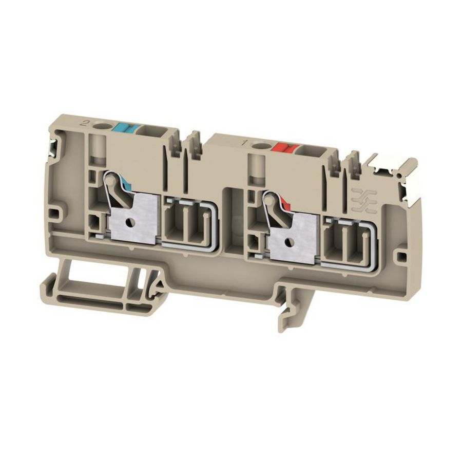 Doorvoer klem p.PUSH IN d.beige 6mm² 41A 250 VVE=20