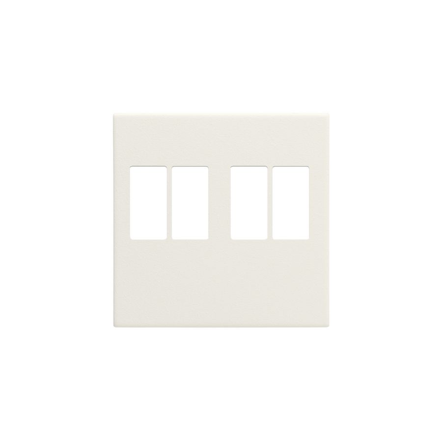 Afwerkingsset voor 2-voudige luidsprekeraansluiting cotton white textured