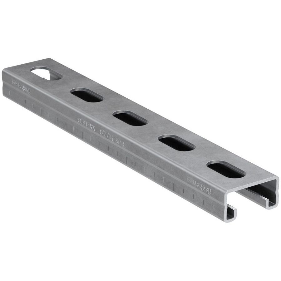 Lengte a 3m. montagerail FUS 21/2,0 therm. verzinkt