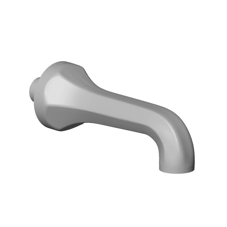 Uitloop 55x73x217mm Messing gebors. (23kt Goud)