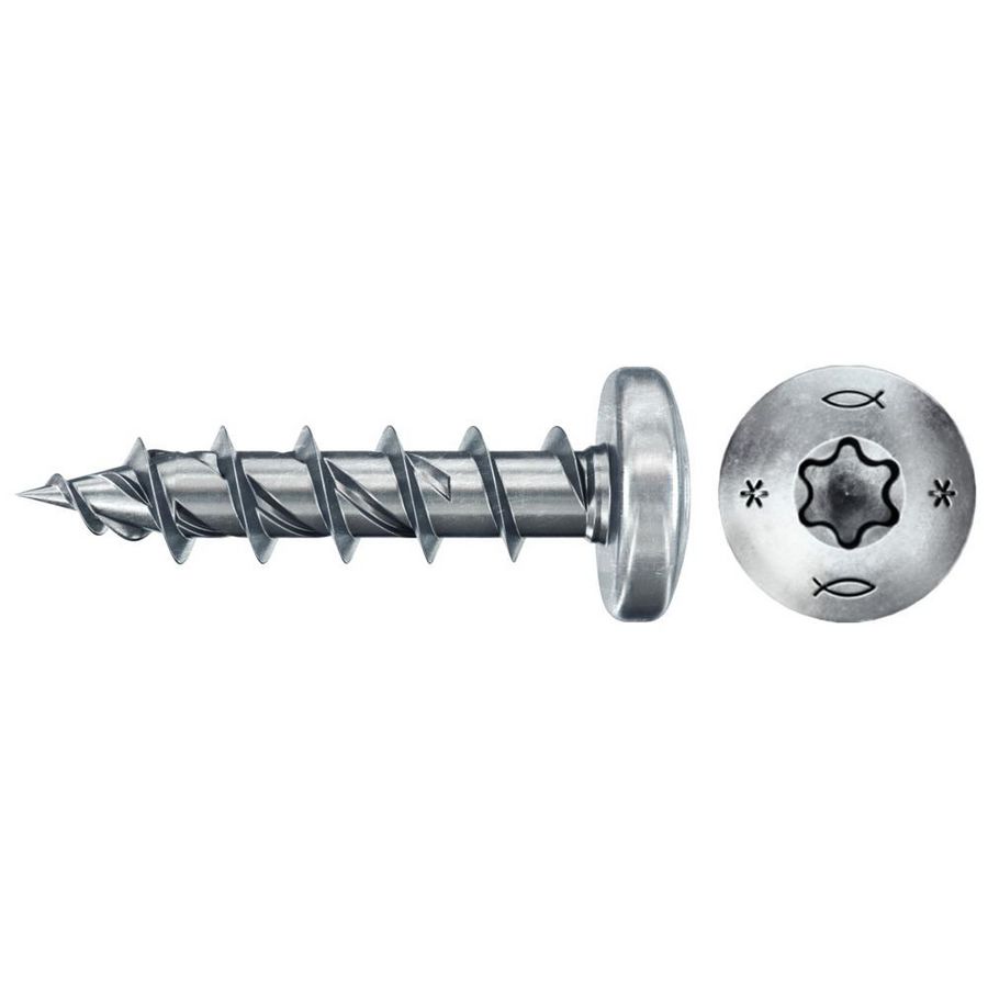 Spaanplaatschroef PowerFast 5x16mm TX bolkop VD verzinkt VVE=200