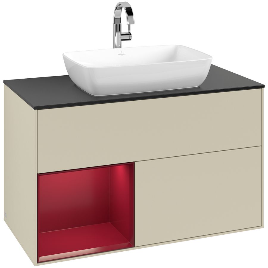 Wastafelonderkast Finion 1000x603x501mm S.Grey Matt Lacquer F772HBHJ