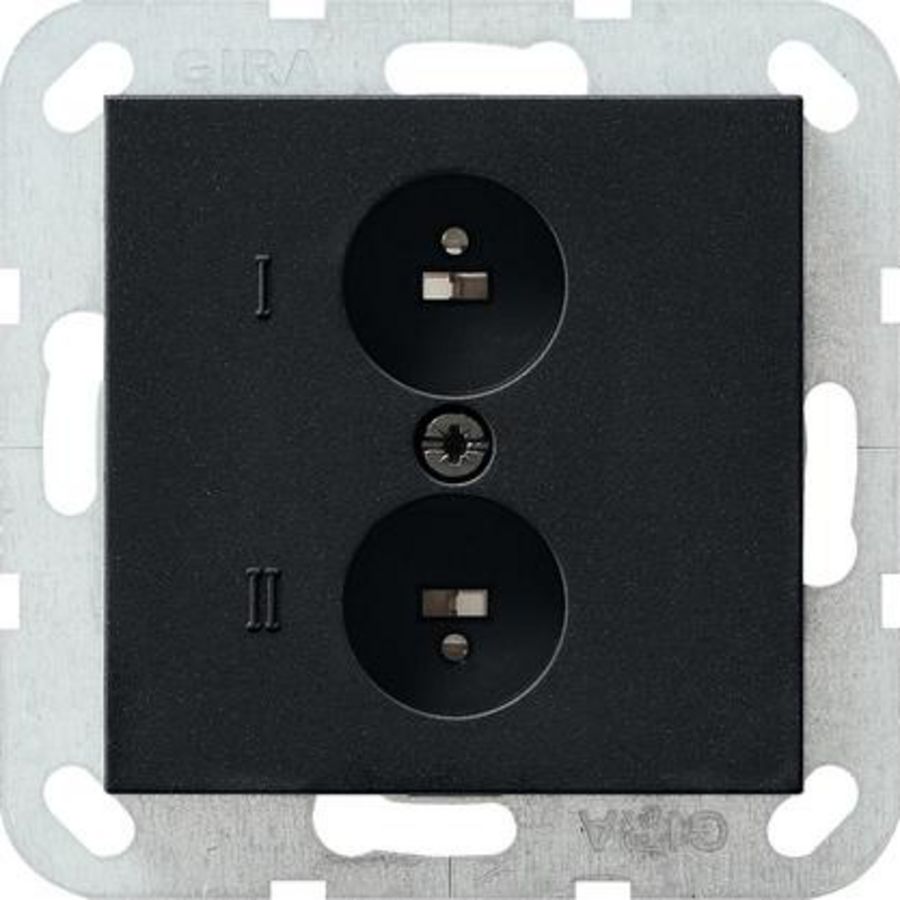 wandcontactdoos stereo-luidspr. System 55 zwart m
