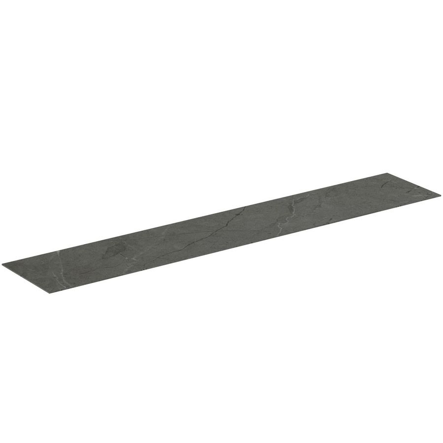 Conca keramisch afdekblad 2000x373x6mm zonder uitsnijding stone grey