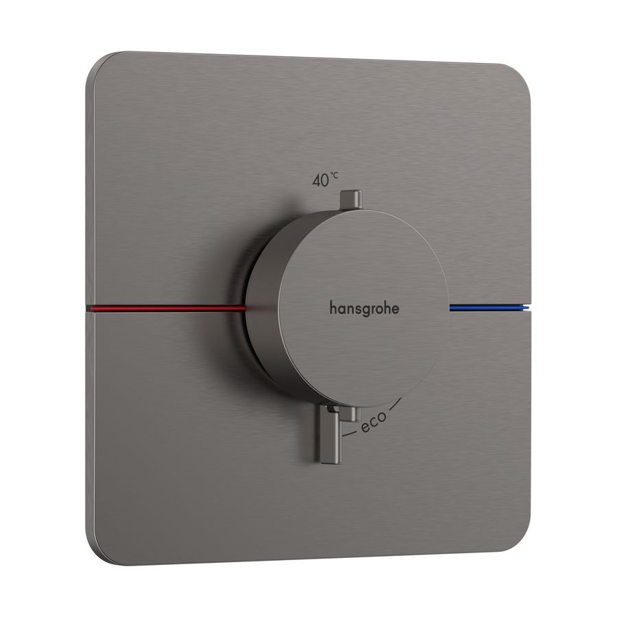 ShowerSelect Comfort Q thermostaat afbouwdeel tbv inbouw Brushed Black Chrome