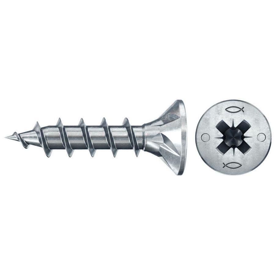 Spaanplaatschroef PowerFast 4,5x16mm PZ verzonken kop VD verzinkt VVE=100