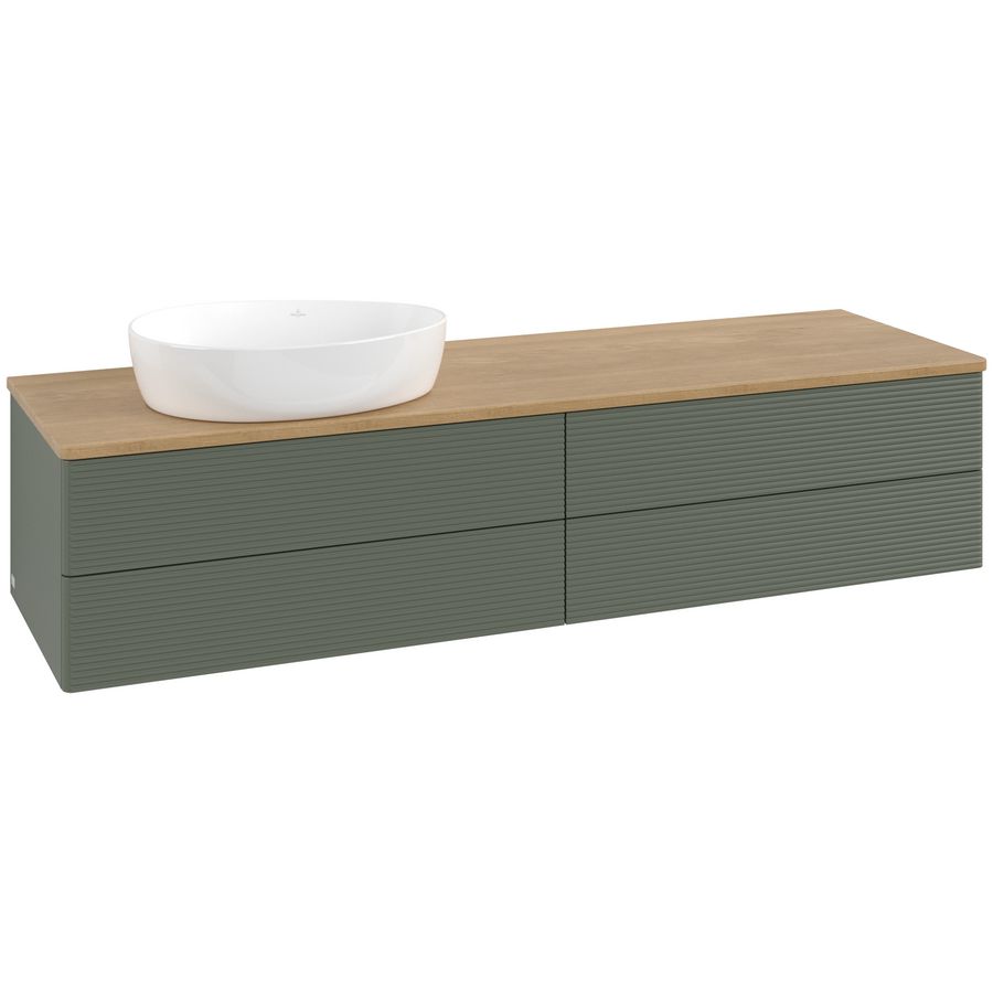 Wastafelonderkast Antao 1600x360x500mm L.Green Matt Lacquer K26111HL